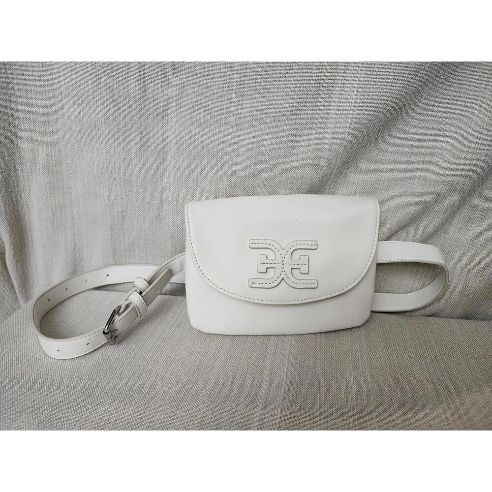 Sam Edelman Emily white waist shoulder adjustable belt bag
